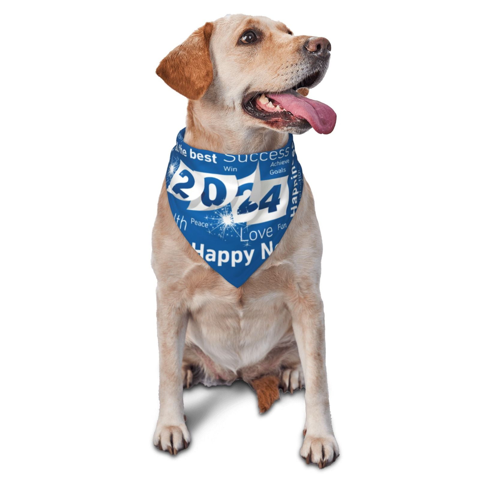 Doggie Bandanas New Years Dog Bandana Junzan Happy New Year 2024