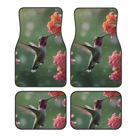 Junzan Humming Bird 1 for Car Floor Mats,Car Carpet Mats Car Interior Protection with Anti-Slip Backing Car Accessories Fit for SUV/Vans/Sedans/Trucks,Set of 4pcs