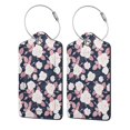 thumbnail image 1 of Junzan Leaves Flower for Luggage Tags,Leather Luggage Tags for Suitcases Travel Tags Privacy Cover ID Label with Stainless Steel Loop for Travel Bag Suitcase-1, 1 of 5