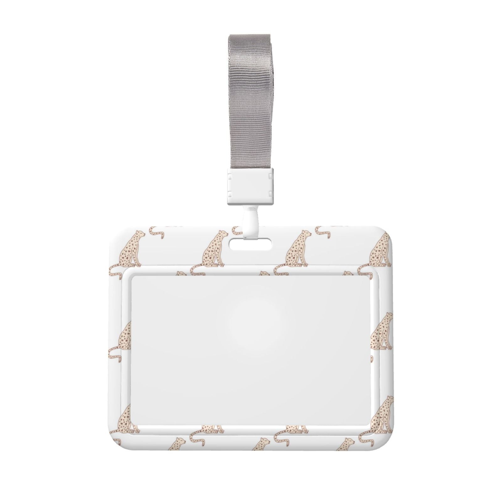 Junzan Leopard Print ID Badge Holder With Windows Key Card Work Badge junzan-leopard-print-id-badge-holder-with-windows-key-card-work-badge