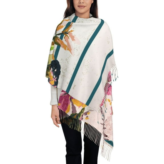 Junzan Lightweight Women'S Fashion Bird And Floral Printed Winter Fall Warm Scarves Scarf Shawl