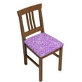 thumbnail image 1 of Junzan Lilac Glittering Print Dining Chair Seat Covers, Stretch Fitted Dining Room Upholstered Chair Seat Cushion Cover, 1 of 9