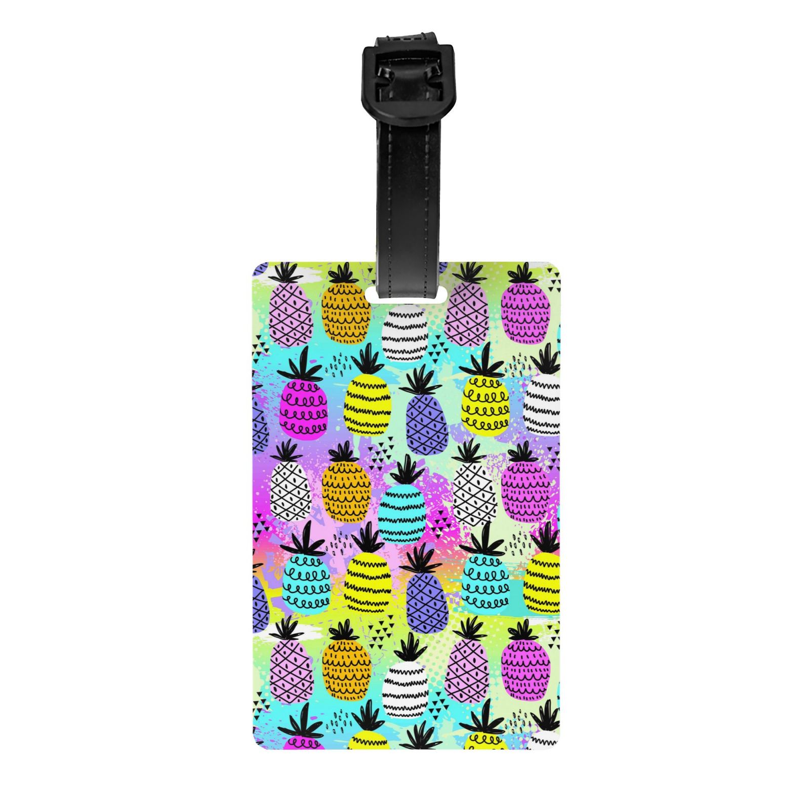 Junzan Luggage Tag For Suitcase Graffiti Pineapples Print Luggage Tag With Id Privacy Cover For ...