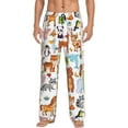 thumbnail image 1 of Junzan Men'S Pajama Pants Animal Cartoon Style Sleepwear Pants Pj Bottoms Drawstring And Pockets, 1 of 9