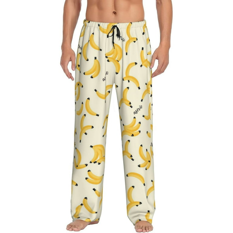 Junzan Men'S Pajama Pants Banana Sleepwear Pants Pj Bottoms
