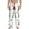 thumbnail image 1 of Junzan Men'S Pajama Pants Buffalo Plaid Christmas Trees Sleepwear Pants Pj Bottoms Drawstring And Pockets, 1 of 9
