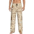 thumbnail image 1 of Junzan Men'S Pajama Pants Coffee Time Sleepwear Pants Pj Bottoms Drawstring And Pockets, 1 of 9