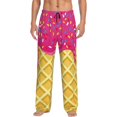 thumbnail image 1 of Junzan Men'S Pajama Pants Red Ice Cream Sleepwear Pants Pj Bottoms Drawstring And Pockets, 1 of 9