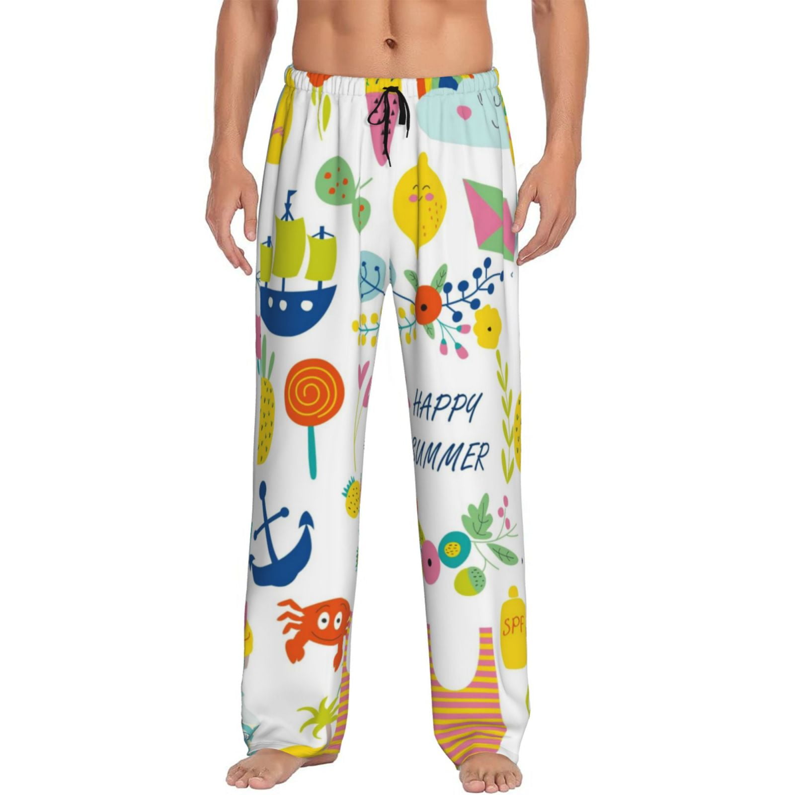 Summer Pajama Jeans Mens Junzan Men'S Pajama Pants Summer Animal