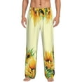 thumbnail image 1 of Junzan Men'S Pajama Pants Sunflowers On A Yellow Background Sleepwear Pants Pj Bottoms Drawstring And Pockets, 1 of 9
