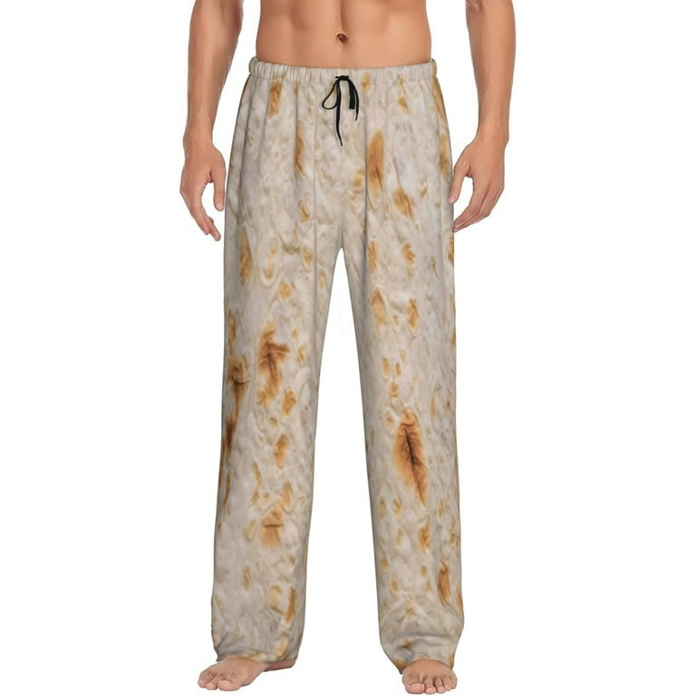 Junzan Men'S Pajama Pants Tortilla Sleepwear Pants Pj Bottoms Drawstring  And Pockets 