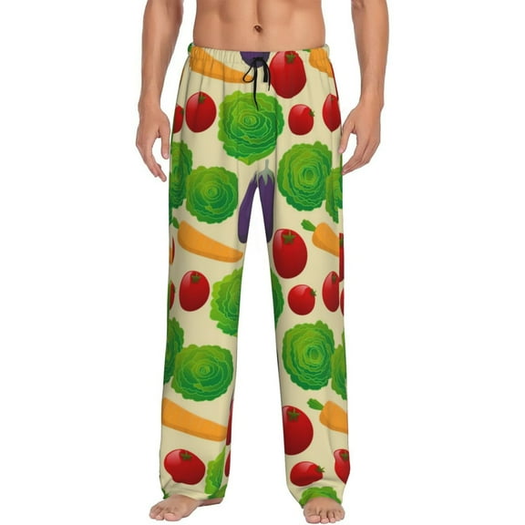 Junzan Men'S Pajama Pants Vegetable Sleepwear Pants Pj Bottoms Drawstring And Pockets