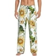 thumbnail image 1 of Junzan Men'S Pajama Pants Watercolor Bright Sunflowers Sleepwear Pants Pj Bottoms Drawstring And Pockets, 1 of 9