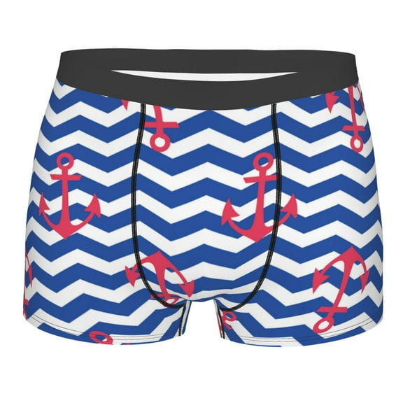 Junzan Nautical Anchors Mens Underwear Boxer Briefs For Men’s - Medium