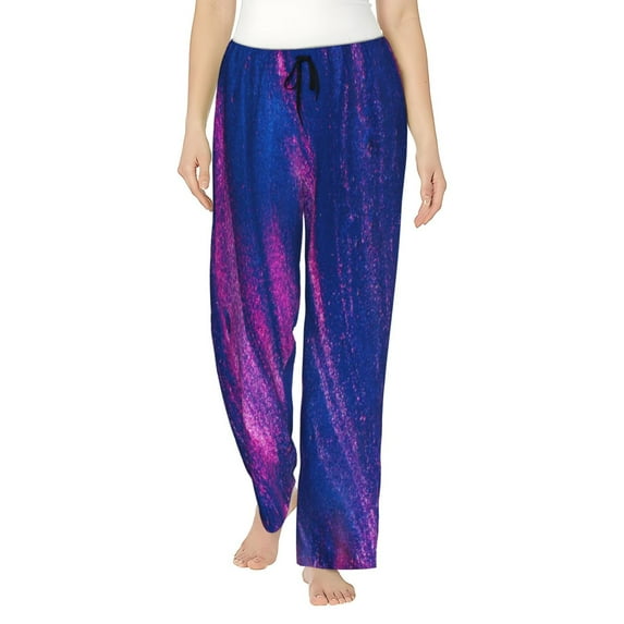 Junzan Neon Gradient Blue Women'S Pajama Pants Drawstring Comfy Sleep Bottoms With Pockets