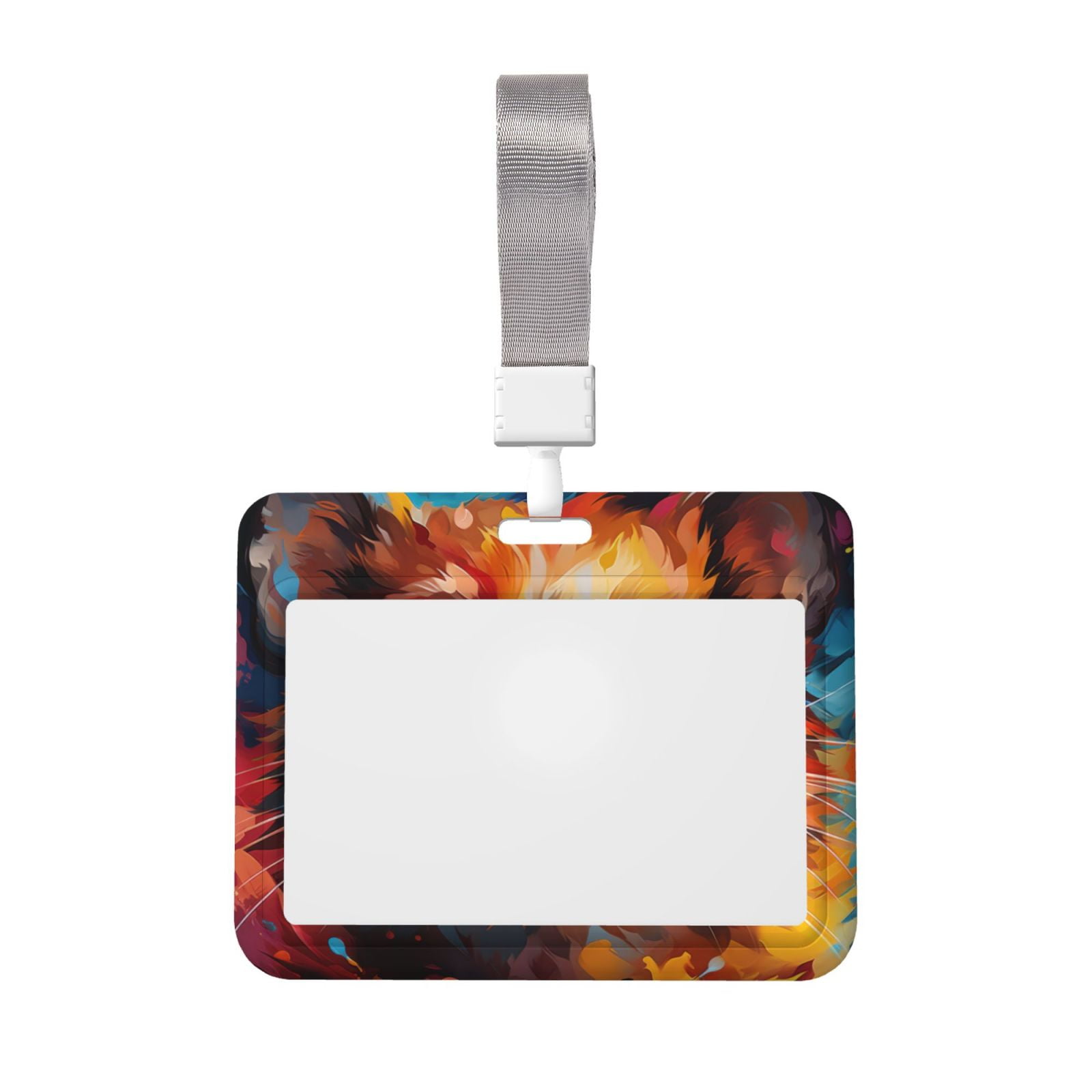 Junzan Oil Painting Colorful Hamster ID Badge Holder with Windows Key ...
