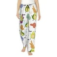 thumbnail image 1 of Junzan Orange Green Avocado Women'S Pajama Pants Drawstring Comfy Sleep Bottoms With Pockets, 1 of 9