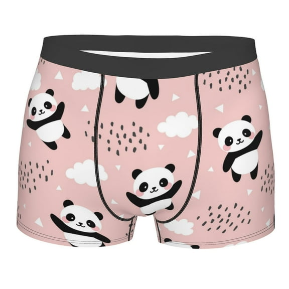 Junzan Panda Flying In The Sky Between Clouds And Star Mens Underwear Boxer Briefs For Men’s - Small