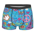 thumbnail image 1 of Junzan Peace Love And Dove Flower Power Mens Underwear Boxer Briefs For Men’s - Small, 1 of 9