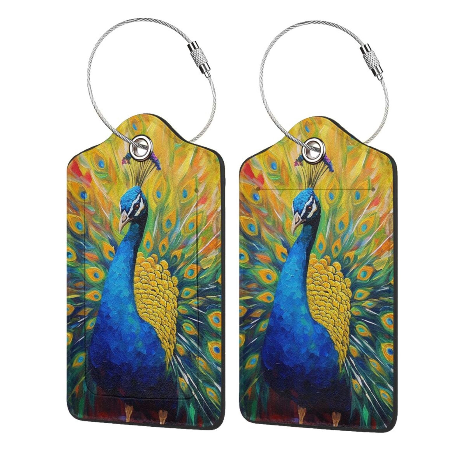 I LOVE PEACOCKS LUGGAGE TAG main image 0