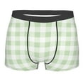 thumbnail image 1 of Junzan Pistachio Green Checkboard Mens Underwear Boxer Briefs For Men’s - Large, 1 of 9