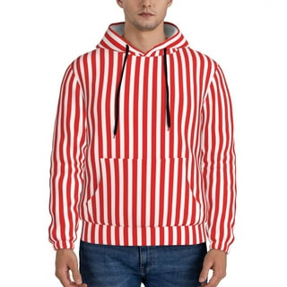 White And Red Hoodie Mens