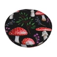 thumbnail image 1 of Junzan Red Mushrooms Bar Stool Cover Round Seat Cushion With Elastic Washable And Non Slip Bottom For Barstool Padded Chair Slipcover - 14 Inch, 1 of 7