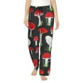 thumbnail image 1 of Junzan Red Mushrooms Women'S Pajama Pants Drawstring Comfy Sleep Bottoms With Pockets, 1 of 9