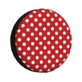 thumbnail image 1 of Junzan Red Polka Dot Tire Cover Wheel Protector For Truck Suv Trailer Camping Rv Tire Covers-17 Inch, 1 of 9