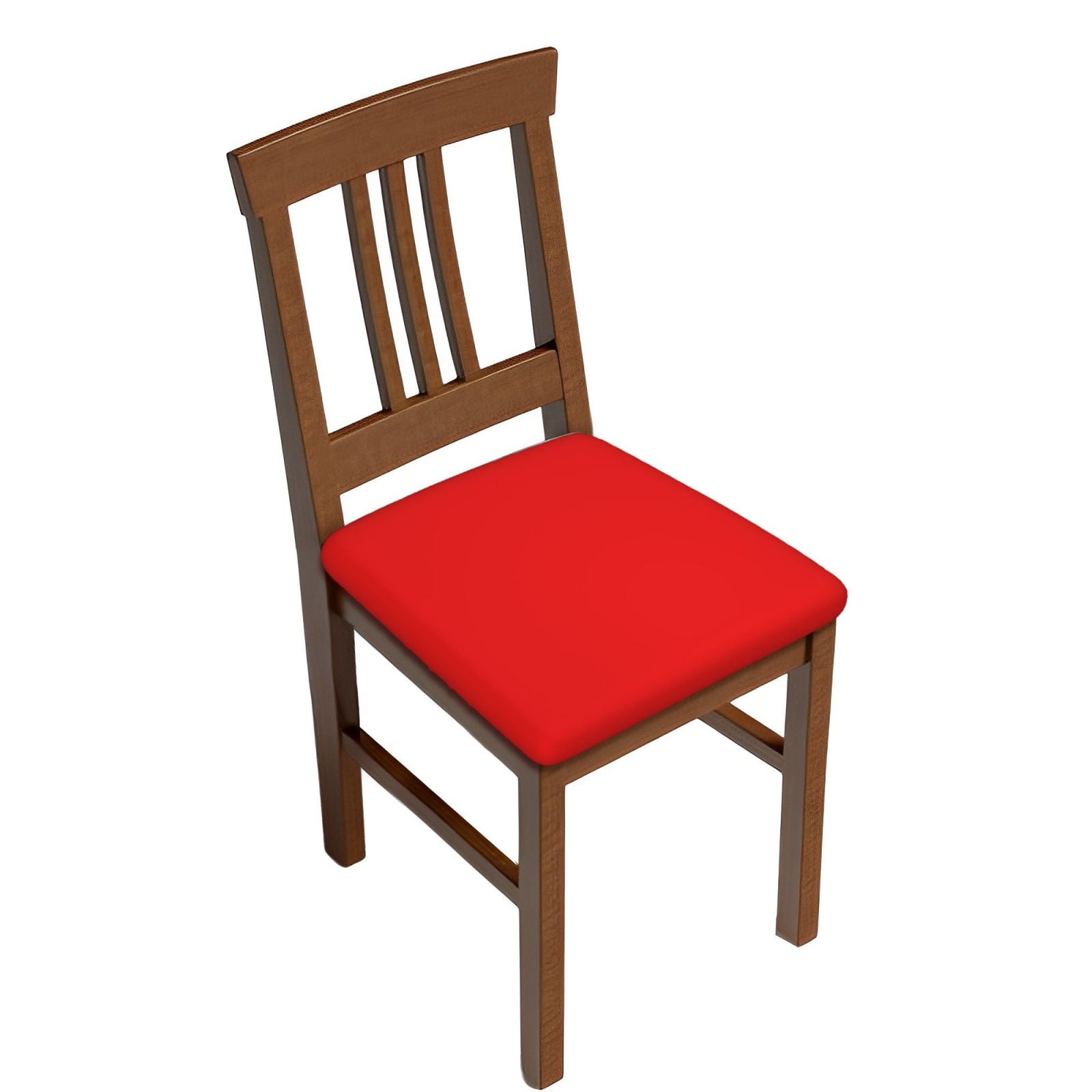 Junzan Red Print Dining Chair Seat Covers, Stretch Fitted Dining Room