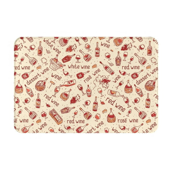 Junzan Red Wine Custom Funny Welcome Doormat Personalized Door Mats Decorative Entrance Floor Mat