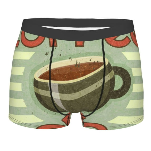 Junzan Retro Cover For Coffee Mens Underwear Boxer Briefs For Men’s - Small
