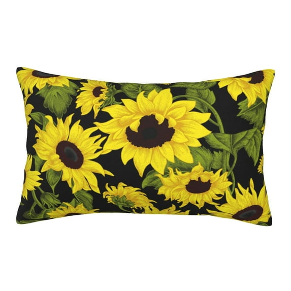 Junzan Sunflowers In Vintage Pillow Cases Standard Size, with Envelope Closure Bed Pillow Cases,16"X24"