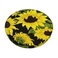 thumbnail image 1 of Junzan Sunflowers In Vintage Bar Stool Cover Round Seat Cushion With Elastic Washable And Non Slip Bottom For Barstool Padded Chair Slipcover - 14 Inch, 1 of 7