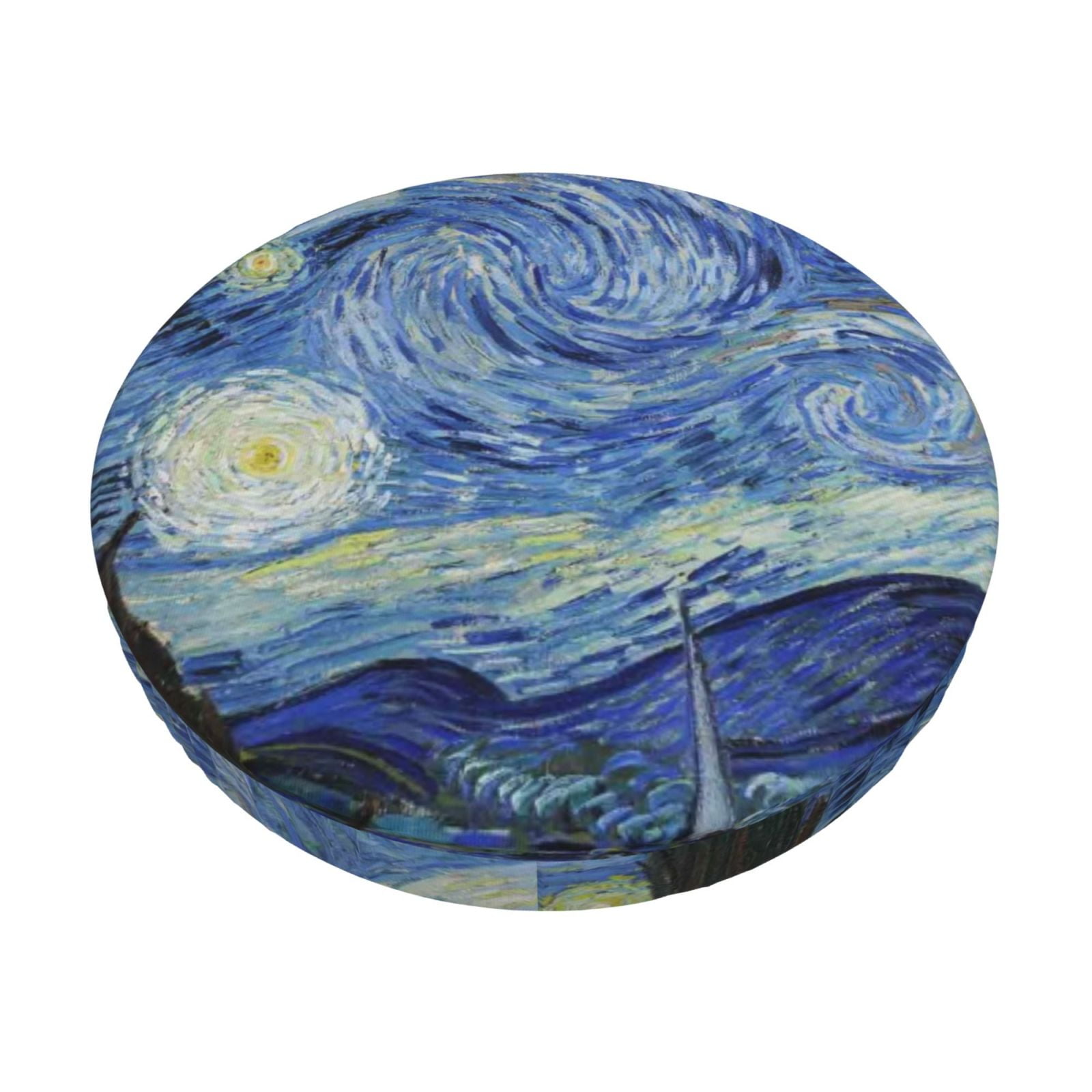 Junzan The Starry Night Bar Stool Cover Round Seat Cushion With Elastic ...