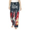 thumbnail image 1 of Junzan Three Cute Christmas Gnomes Women'S Pajama Pants Drawstring Comfy Sleep Bottoms With Pockets, 1 of 9