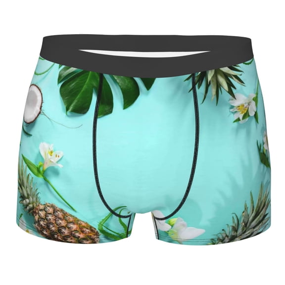 Junzan Tropical Pineapple Mens Underwear Boxer Briefs For Men’s - Medium