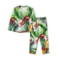thumbnail image 1 of Junzan Vegan1 Print Womens Pajama Sets,Long Sleeve Button Down For Women Pjs 2 Piece, 1 of 9