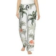 thumbnail image 1 of Junzan Vintage Palm Trees Women'S Pajama Pants Drawstring Comfy Sleep Bottoms With Pockets, 1 of 9