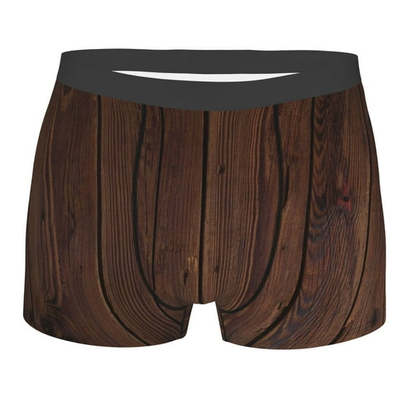 Junzan Vintage Wood Mens Underwear Boxer Briefs For Men’s - X-Large