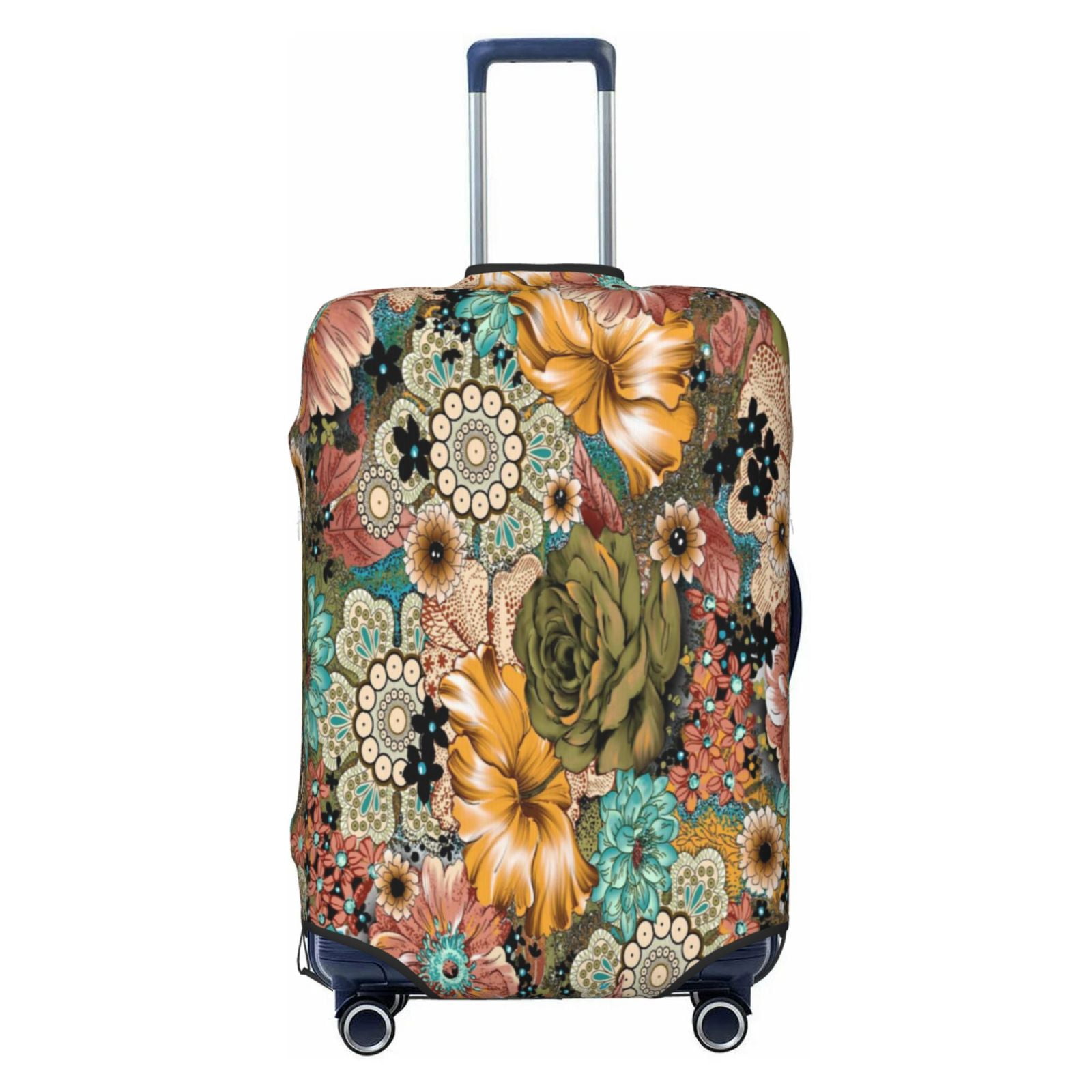 Cherry Floral Pattern Print Luggage Cover Protector