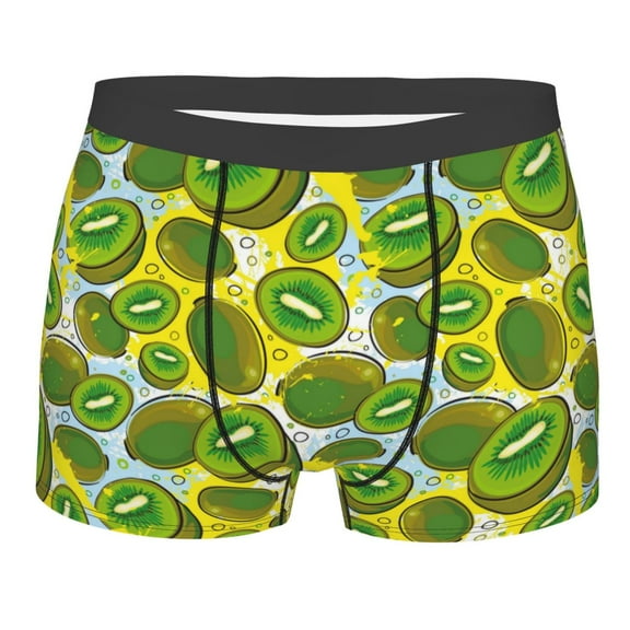 Junzan Watercolor Kiwi Fruits Summer Mens Underwear Boxer Briefs For Men’s - Medium