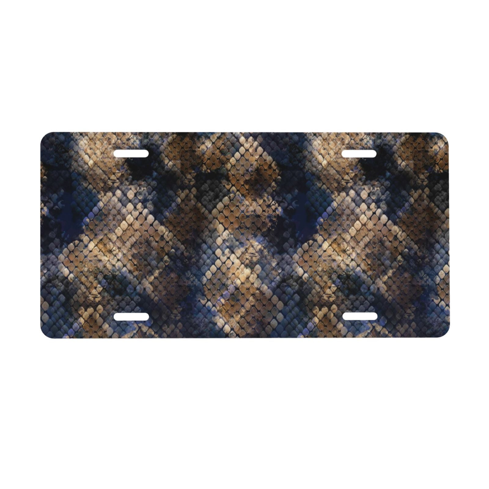 Junzan Watercolor Snake Skin Front License Plate Covers Decorative Car