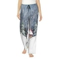 thumbnail image 1 of Junzan Watercolor Winter Landscape For Christmas Women'S Pajama Pants Drawstring Comfy Sleep Bottoms With Pockets, 1 of 9