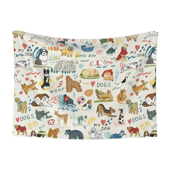 Junzan Waterproof Pet Blanket Dog Blankets,Dogs Funny Pets Pattern Printing Super Soft Warm,Urine Proof Washable Outdoor Pet Blanket For Puppy Large Dogs & Cats