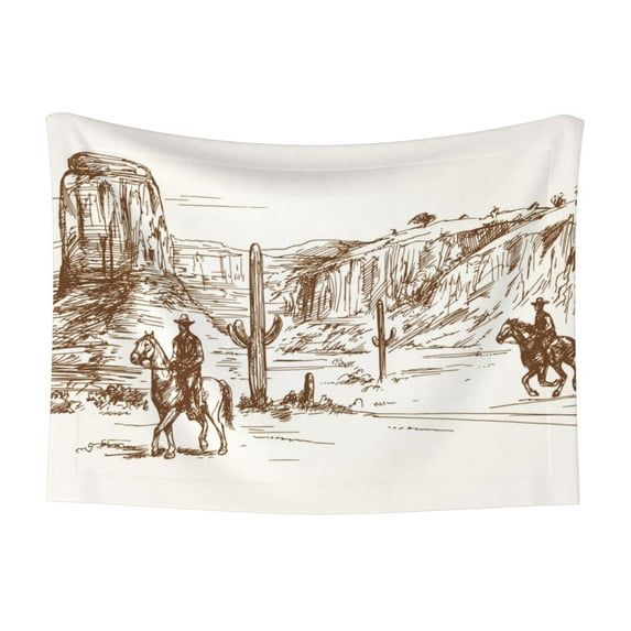 Junzan Waterproof Pet Blanket Dog Blankets,Western Desert Cowboys Pattern Printing Super Soft Warm,Urine Proof Washable Outdoor Pet Blanket For Puppy Large Dogs & Cats