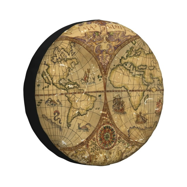 Junzan World Map1 Tire Cover Wheel Protector For Truck Suv Trailer