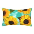 thumbnail image 1 of Junzan Yellow Sunflowers With Green Leaves Pillow Cases Standard Size, with Envelope Closure Bed Pillow Cases,20"X30", 1 of 9