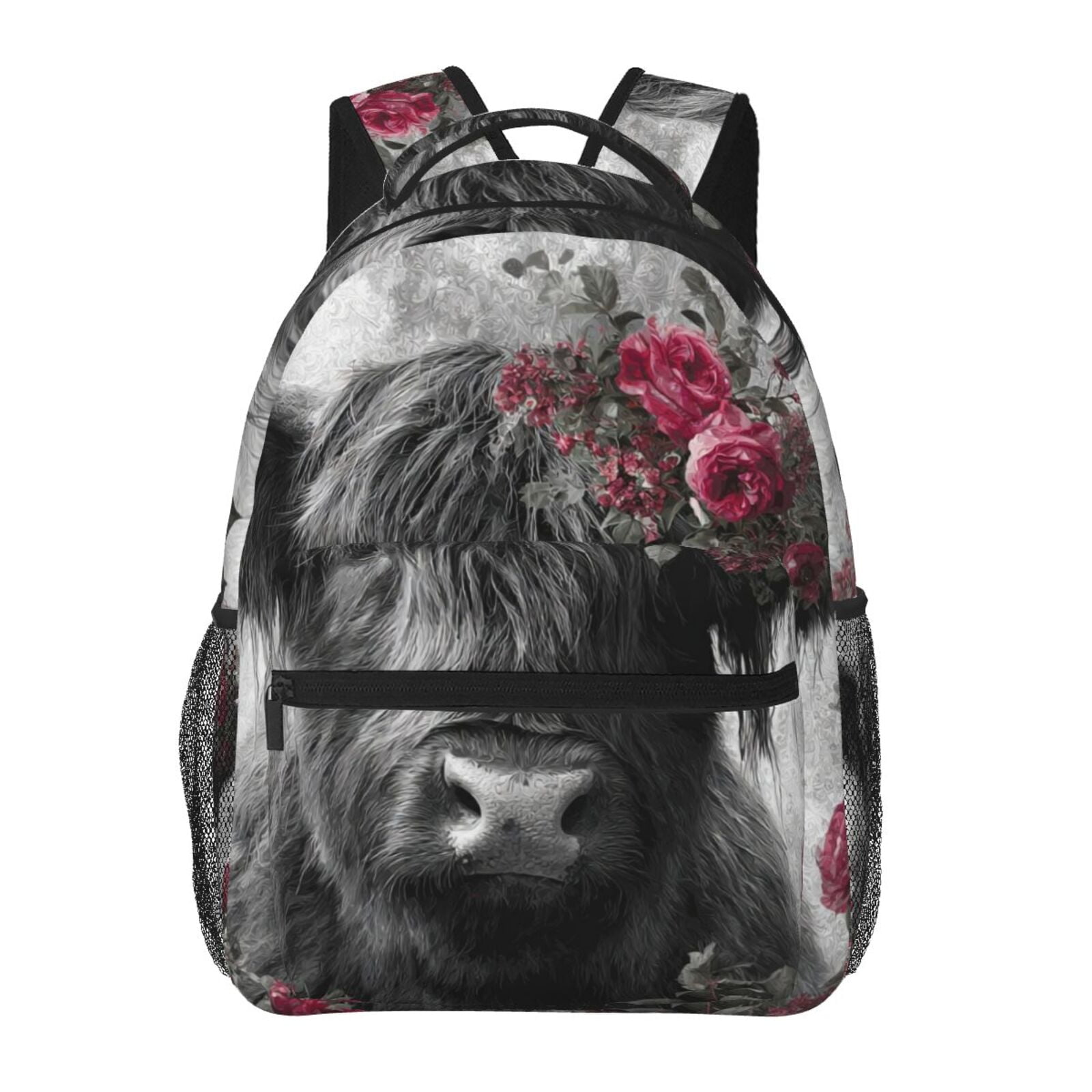 Juoritu Highland Cow Flower Bull Cattle Western Funny Animal Wildlife ...