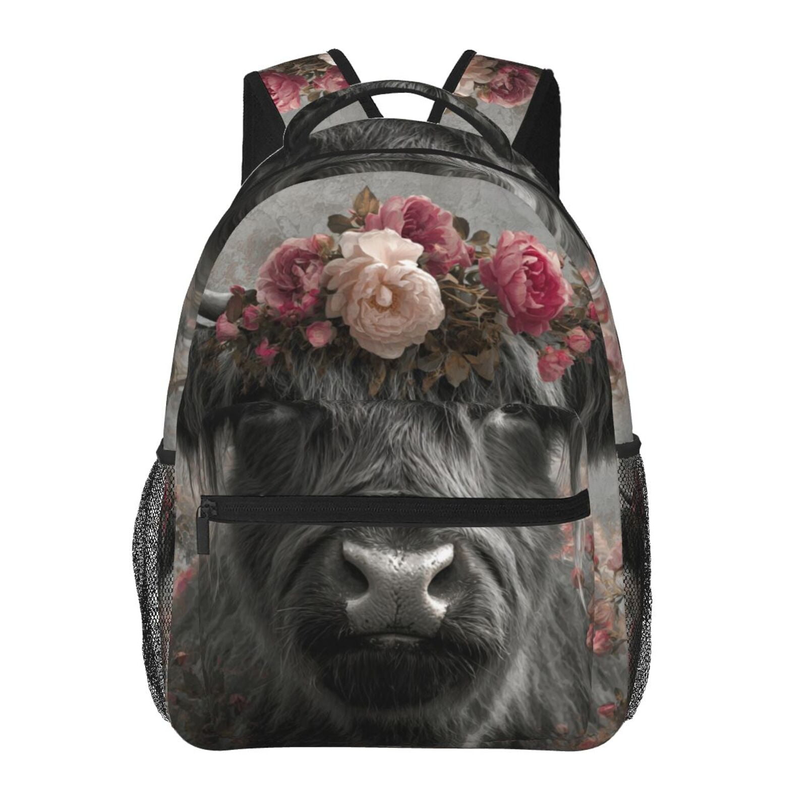 Juoritu Highland Cow Flower Bull Cattle Western Funny Animal Wildlife ...